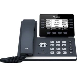 Yealink SIP-T53W Corded/Cordless IP Phone, Wall Mountable - Classic Gray